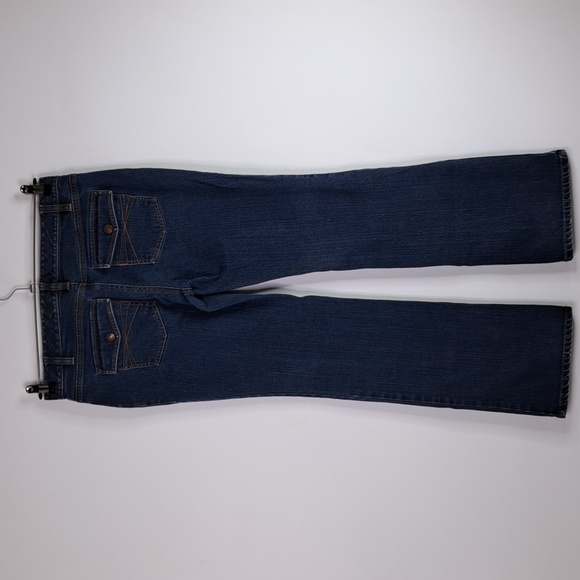 Loft Curvy Boot Blue Jeans Size 6 Snap Back Pockets - Picture 3 of 16